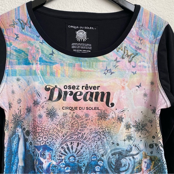 CIRQUE DU SOLEIL Osez Rever Black/Colorful Long Sleeve Women’s Shirt Size M - Picture 7 of 12